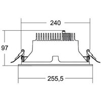BRUMBERG Apollo Mega facetté, rond, DALI, 3.000K, noir