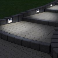 Näve LED-utomhusvägglampa 5282104, stål, 4-pack, IP44