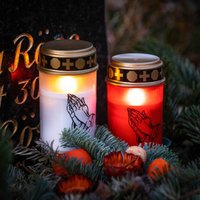 STERNTALER Lampe funéraire LED, rouge, hauteur 12 cm, IP44, pile