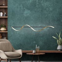 Q-Smart-Home Paul Neuhaus Q-Swing hanging light, grey/brass