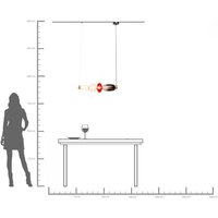 KARE hänglampa Sugar, flerfärgad, glas, 72 cm, G9