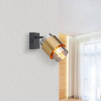 Globo Spot mural Milley, hauteur 17 cm, couleur laiton, métal