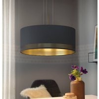EGLO Esteperra pendant light, black/gold, Ø 53 cm