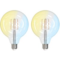 LUUMR Smart LED Filament Lot de 2 E27 G125 7W clair Tuya