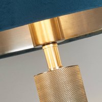 Searchlight London table lamp, silver / turquoise