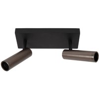 Deckenstrahler Grado, Länge 25 cm, grau, Metall, 2-flg.