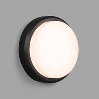 FARO BARCELONA LED-utomhusvägglampa Tom XL, IK10, mörkgrå/vit