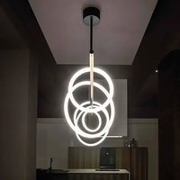 Marchetti LED pendant light Ulaop, five rings, white