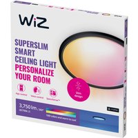 Plafonnier LED WiZ SuperSlim RGBW Ø54cm noir