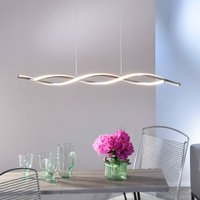 Paul Neuhaus Polina LED hanging light, silver, metal, dimmable