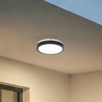 Milagro Lighting LED-taklampa Vera, svart, plast, Ø 22 cm, IP65