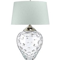 Quintiesse Lampe de table Samara, Ø 51 cm, transparent, tissu, verre, à 2 lampes