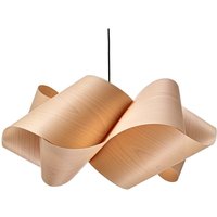LZF LAMPS LZF hänglampa Swirl, bok/nickelfärgad, Ø 54 cm, trä