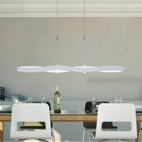 Bopp LED hanging light Swing, aluminium colour, length 120 cm