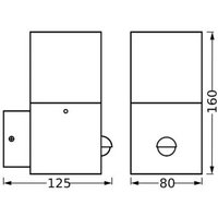 LEDVANCE Endura Classic Figo Square vägglampa för utomhusbruk, sensor