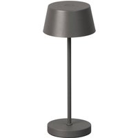 LED-Akku-Tischlampe Sienna Pro, sandgrau, 24 cm, Metall IP54