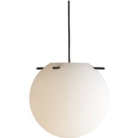 FRANDSEN pendellampa Koi, glas, vit/svart, Ø 32 cm