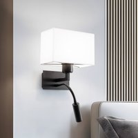 Argon Vägglampa Harry, kantig, svart/svart/vit