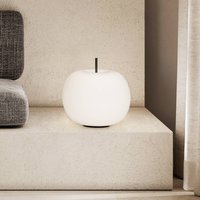 kdln Kushi table lamp, black/white, Ø 33 cm, glass