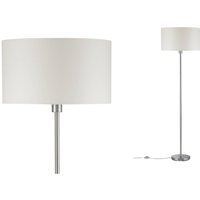 Paulmann Tessa floor lamp, cream, brushed iron