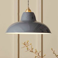 Anglepoise Original 1227 Brass Midi Wide pendant light, grey