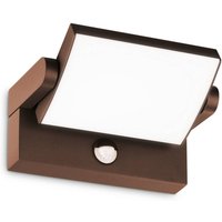 Ideallux Ideal Lux LED-utomhusvägglampa Swipe Sensor, kaffe, IP54