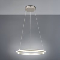 Trio Lighting LED-pendellampa Amador, Ø 45 cm, nickelfärgad, metall, CCT
