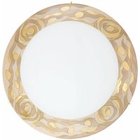 KOLARZ Serena ceiling lamp, cream-coloured, Ø 40 cm, metal/glass