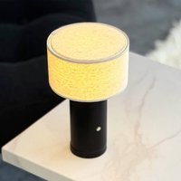 Dyberg Larsen Mellow LED rechargeable table lamp, black, 23 cm