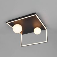 Trio Lighting Arola LED ceiling light, matt black, width 37 cm, metal