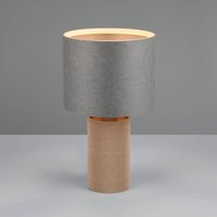 Trio Lighting Canio table lamp, height 29 cm, grey/brown, cardboard, 1 x E14
