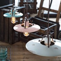 Ferroluce Vintage Giorgia hanging light in turquoise