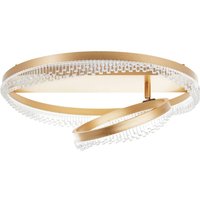 Brilliant Aurora LED taklampa, guldfärgad Ø 61 cm, aluminium, CCT