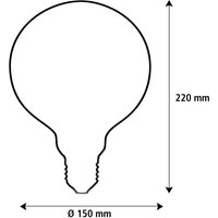 SEGULA LED Elegant Line E27 5W G150 2,200 K filament dimmable