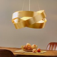 Marchetti Hänglampa Pura med bladguld, 60 cm, 3 x E27