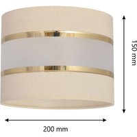 HELAM Lampskärm Helen E27 Ø20/höjd 15 cm ecru/guld