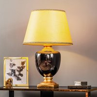 Lampa stołowa Mozart w kolorze szarym lustrzanym/złotym