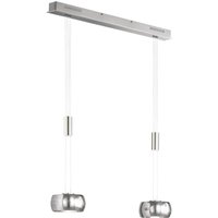 FISCHER & HONSEL LED-hänglampa Colette, 2 lampor krom/nickel