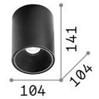 Ideallux Ideal Lux downlight LED Nitro Round blanc hauteur 14,2 cm métal