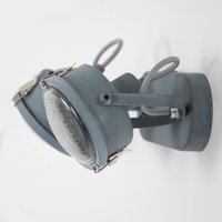 K.S. Verlichting 2-bulb wall light Satellite in grey