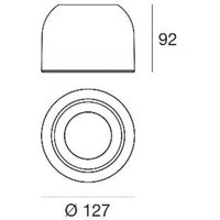 Linea Light Downlight LED Outlook S, blanc, aluminium, verre, intensité variable