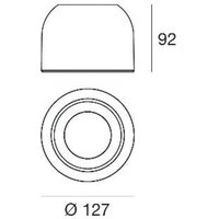 Linea Light Outlook S LED-downlight, vit, aluminium, glas, dimbar