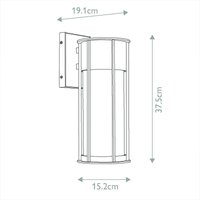 KICHLER Utomhushänglampa Camillo, svart, aluminium, glas, E27