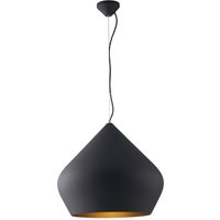 Luce Ambiente Design Tholos hanging light, black and gold, Ø 52 cm, metal