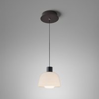 Bover LED-hänglampa Drep S/01, opalvit, glas, 2 700 K