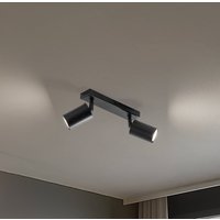 SIGMA Zoom ceiling spotlight, 2-bulb, black
