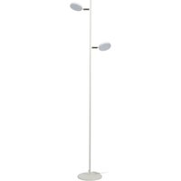 Aluminor Declic LED-golvlampa, 2 lampor, vit