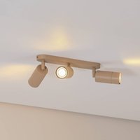 Luminex Ceiling spotlight Link, beige, length 33 cm, 3-bulb.