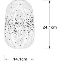 Lucide Flores bordslampa, Ø 14,1 cm, porslin, vit, E14