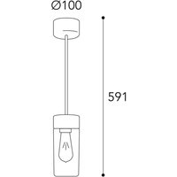 Moretti Luce Suspension Silindar 3358, laiton ancien/transp.